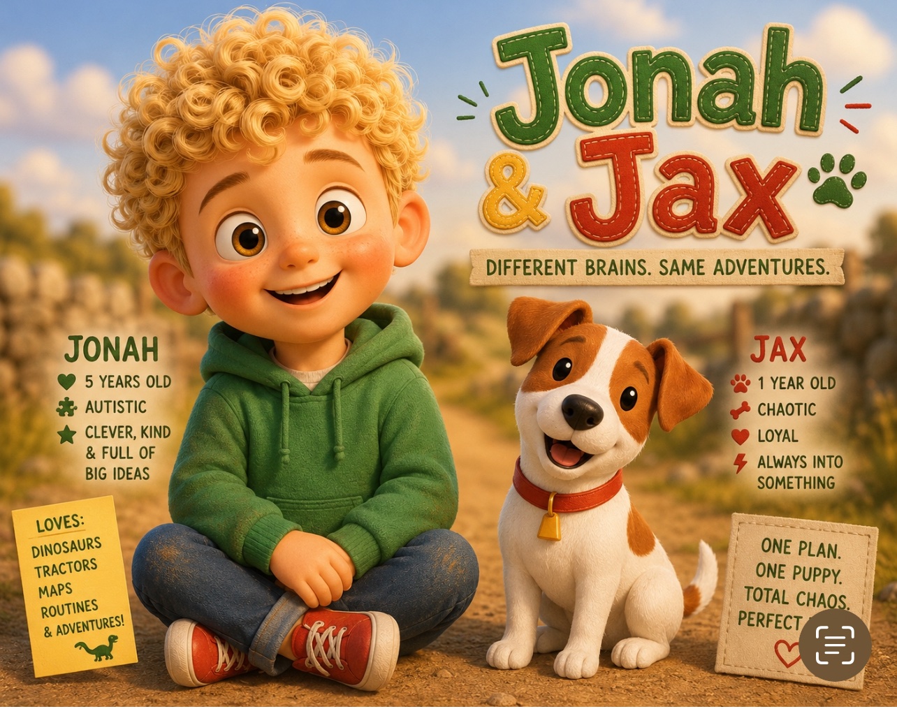 Jonah and Jax — a boy and his Jack Russell puppy on adventures in the Irish countryside